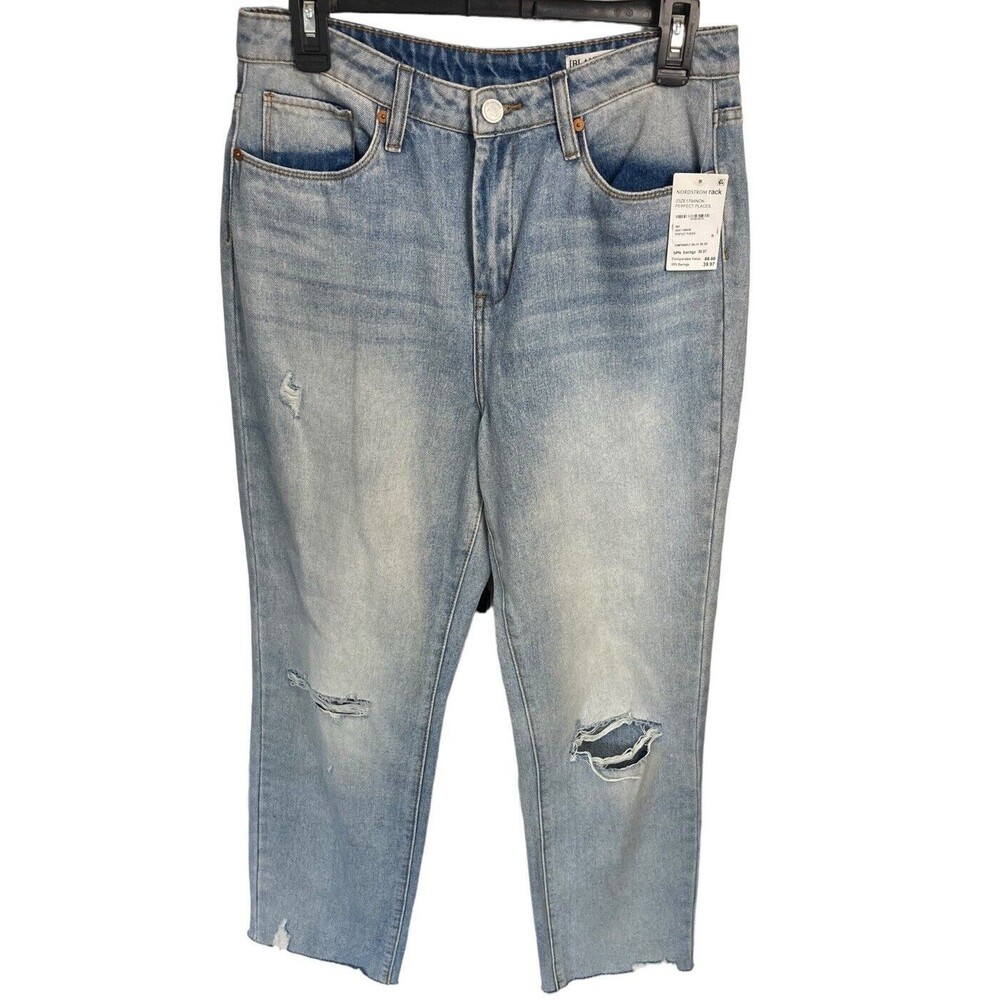 Blank NYC The Madison Crop‎ High Ride Jeans Light Wash Size 28 Organic Cotton